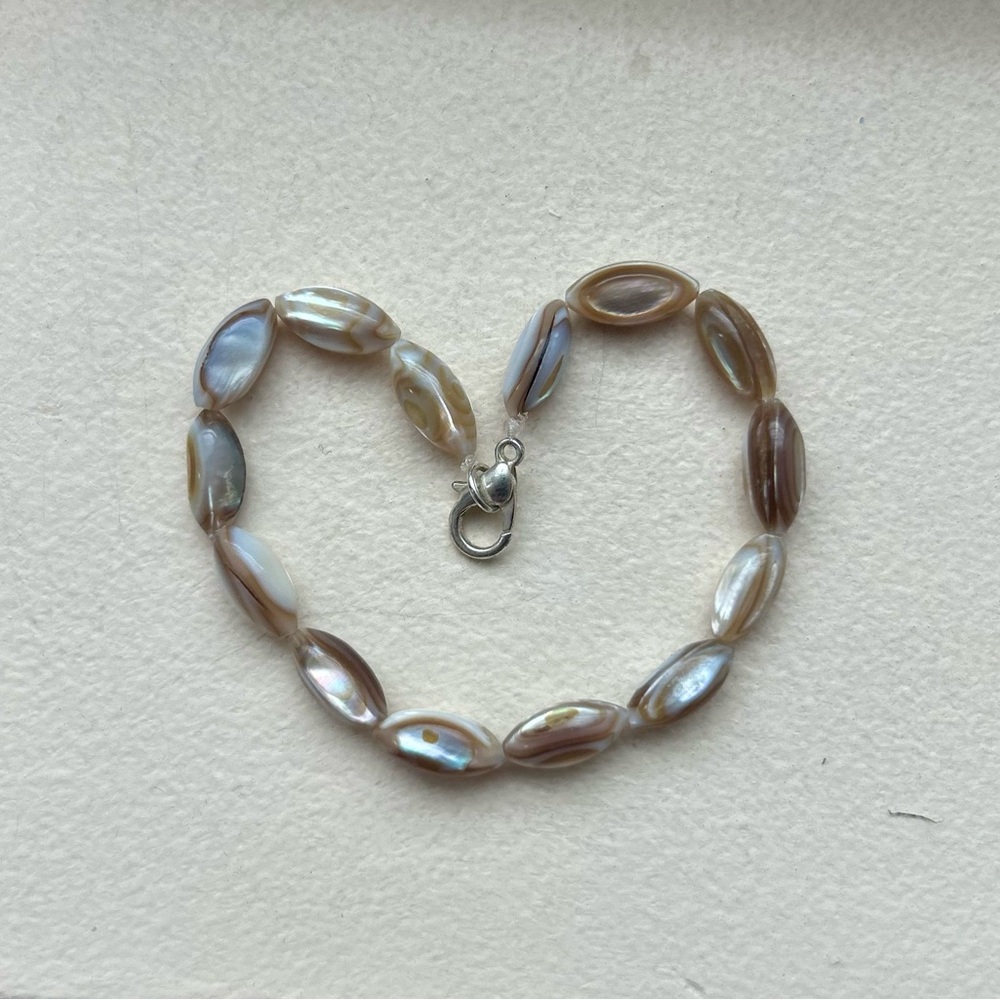 Handmade Shell Bead Pearl Bracelet